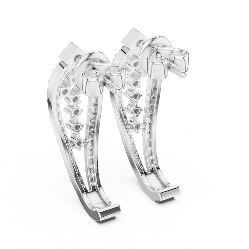 Earring 27@7 - White Gold - Image