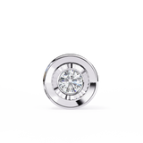 14K White Gold IGI Certified Round Diamond Solitaire Pendant – D-E Color, VVS–VS Clarity, Pass Through Design