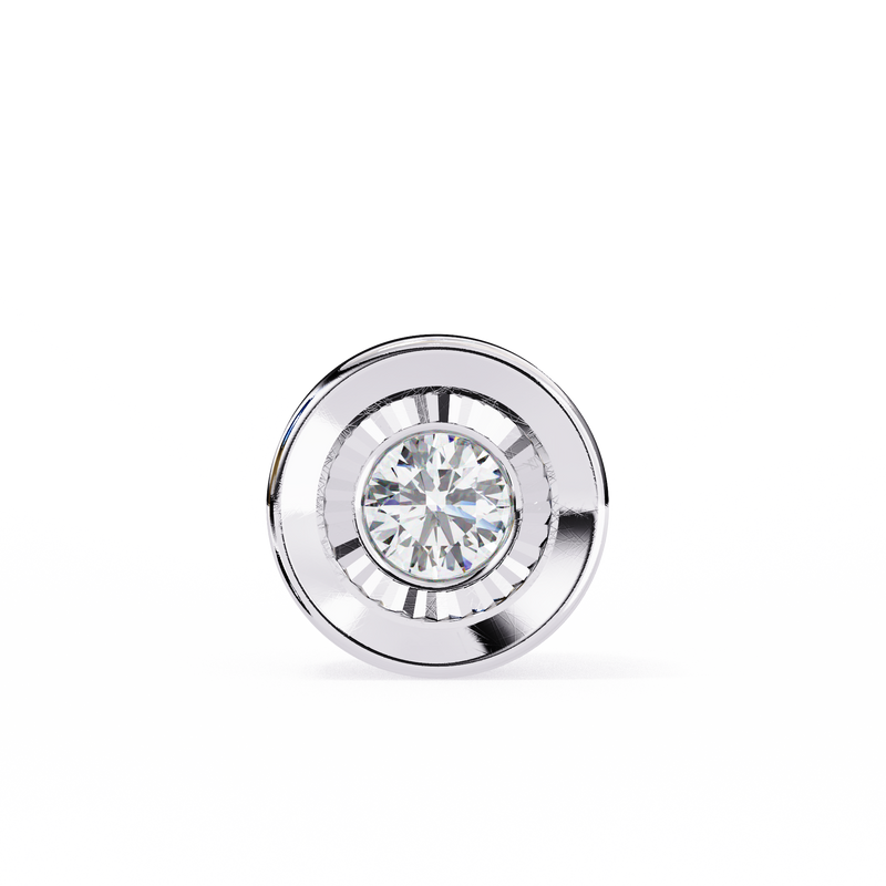 14K White Gold IGI Certified Round Diamond Solitaire Pendant – D-E Color, VVS–VS Clarity, Pass Through Design