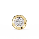 14K White Gold IGI Certified Round Diamond Solitaire Pendant – D-E Color, VVS–VS Clarity, Pass Through Design