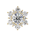 14K White Gold IGI Certified Round Diamond Flower Earrings, D-E Color, VVS/VS Clarity