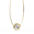14K White Gold IGI Certified Round Diamond Solitaire Pendant – D-E Color, VVS–VS Clarity, Pass Through Design