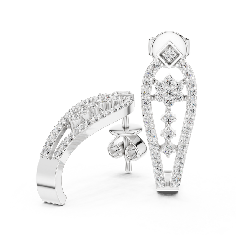 Earring 28@7 - White Gold - Image