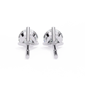 14K White Gold IGI Certified Round Solitaire Stud Earrings, 3 Prong, D-E Color, VVS/VS Clarity