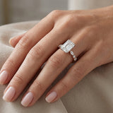 14k IGI certified radiant ring with E-F color VVS-VS clarity diamonds 191