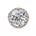 14K White Gold IGI Certified Round Diamond Halo Earrings, D-E Color, VVS/VS Clarity