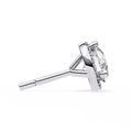 14K White Gold IGI Certified Round Diamond Halo Earrings, D-E Color, VVS/VS Clarity