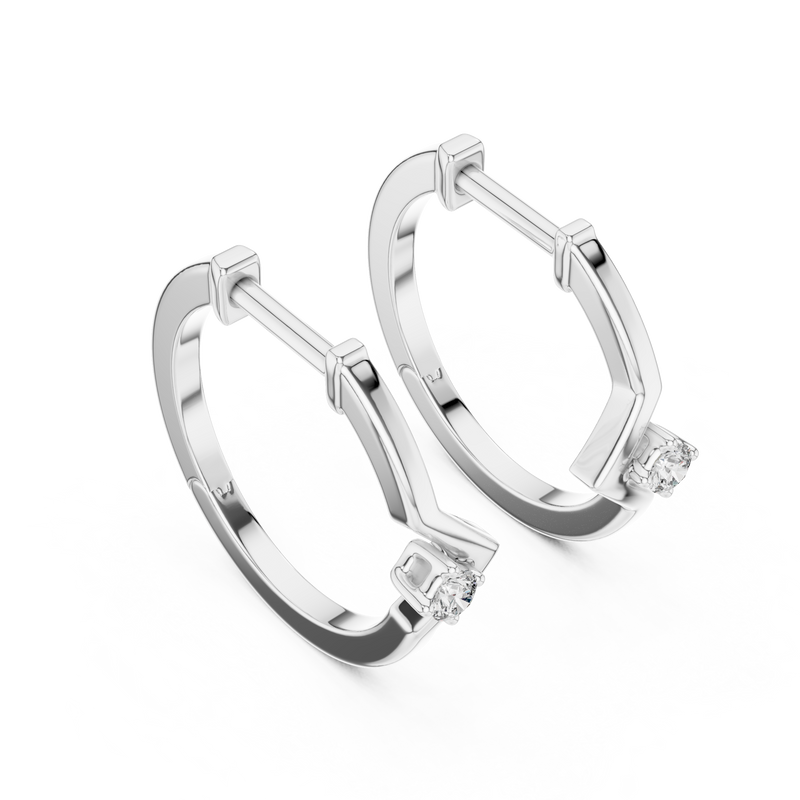Earring ER-316@7 - White Gold - Image