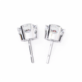 14K White Gold IGI Certified Round Solitaire Stud Earrings, 6 Prong, D-E Color, VVS/VS Clarity