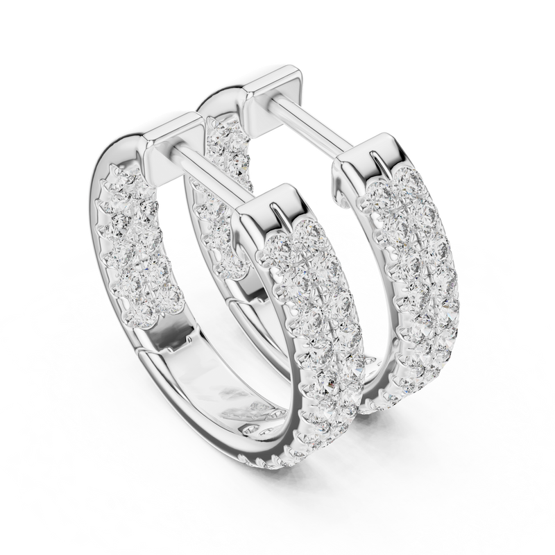 Earring 323@7 - White Gold - Image