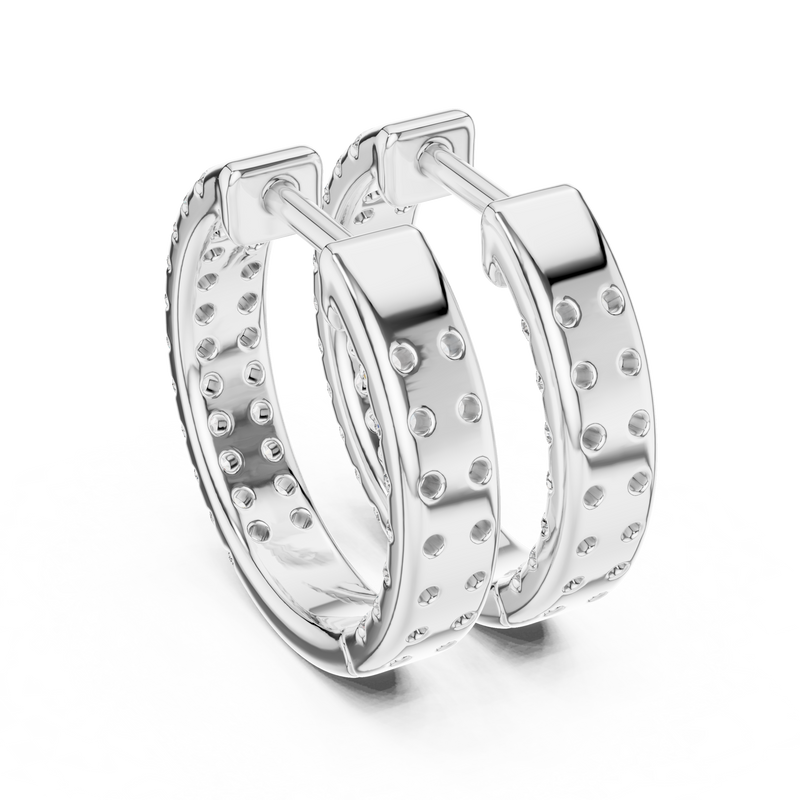 Earring 323@7 - White Gold - Image