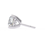 14K White Gold IGI Certified Round Solitaire Stud Earrings, 4 Prong, D-E Color, VVS/VS Clarity