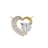 14K White Gold IGI Certified Double Heart Diamond Pendant – D-E Color, VVS–VS Clarity, Rabbit Ear Bail