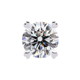 14K White Gold IGI Certified Round Solitaire Stud Earrings, 4 Prong, D-E Color, VVS/VS Clarity