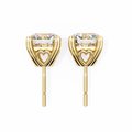 14K White Gold IGI Certified Round Solitaire Stud Earrings, 4 Prong, D-E Color, VVS/VS Clarity