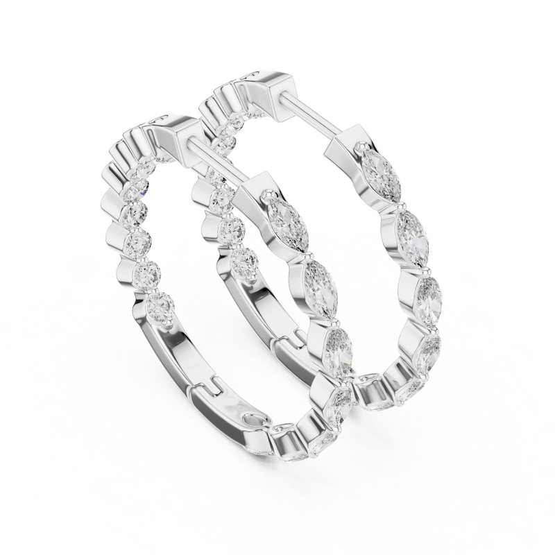 Earring ER-330@7 - White Gold - Image