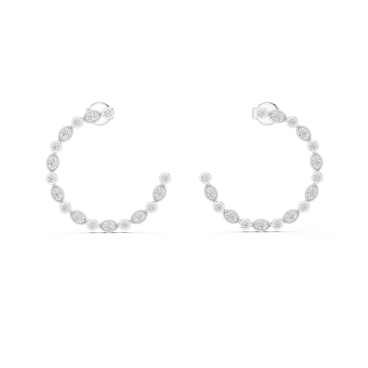 Earring ER-332@7 - White Gold - Image
