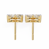 14K White Gold IGI Certified Marquise Diamond Flower Earrings, D-E Color, VVS/VS Clarity
