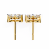 14K White Gold IGI Certified Marquise Diamond Flower Earrings, D-E Color, VVS/VS Clarity