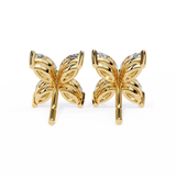 14K White Gold IGI Certified Marquise Diamond Flower Earrings, D-E Color, VVS/VS Clarity