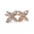 14K White Gold IGI Certified Marquise Diamond Flower Earrings, D-E Color, VVS/VS Clarity