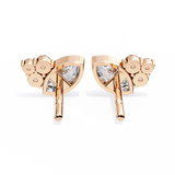 14K White Gold IGI Certified Marquise Diamond Cluster Earrings, D-E Color, VVS/VS Clarity