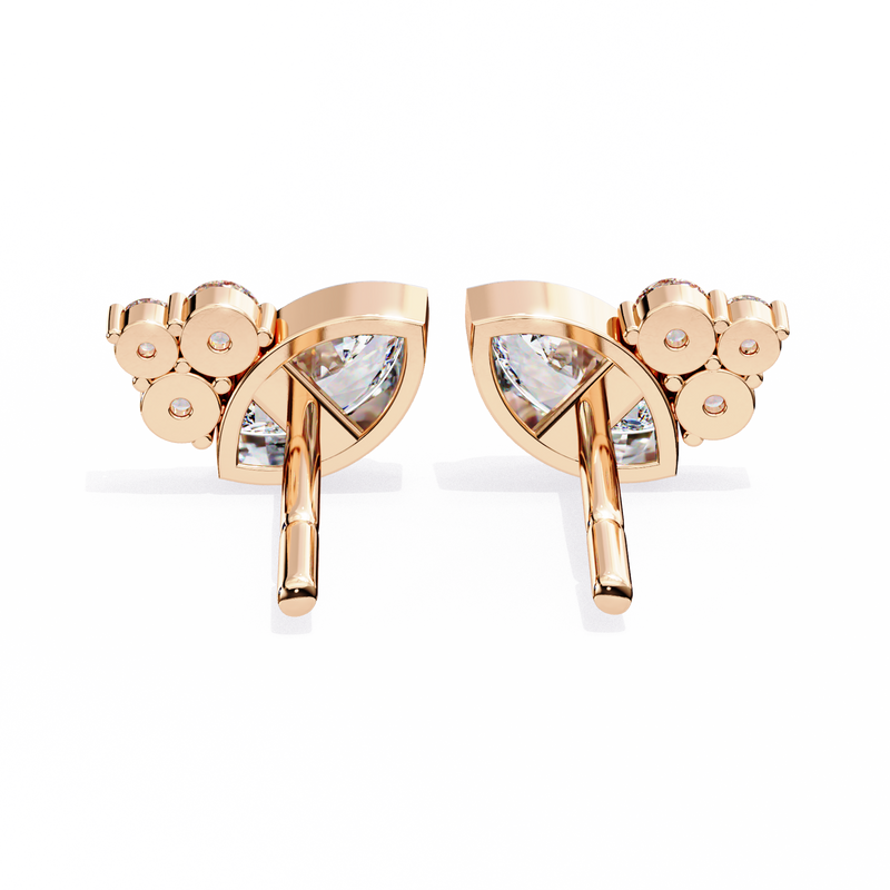 14K White Gold IGI Certified Marquise Diamond Cluster Earrings, D-E Color, VVS/VS Clarity