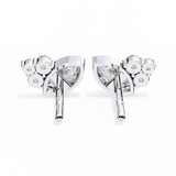 14K White Gold IGI Certified Marquise Diamond Cluster Earrings, D-E Color, VVS/VS Clarity
