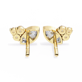 14K White Gold IGI Certified Marquise Diamond Cluster Earrings, D-E Color, VVS/VS Clarity