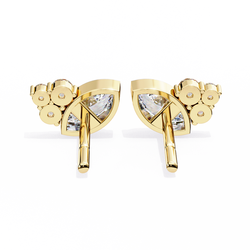 14K White Gold IGI Certified Marquise Diamond Cluster Earrings, D-E Color, VVS/VS Clarity