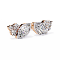 14K White Gold IGI Certified Marquise Diamond Cluster Earrings, D-E Color, VVS/VS Clarity