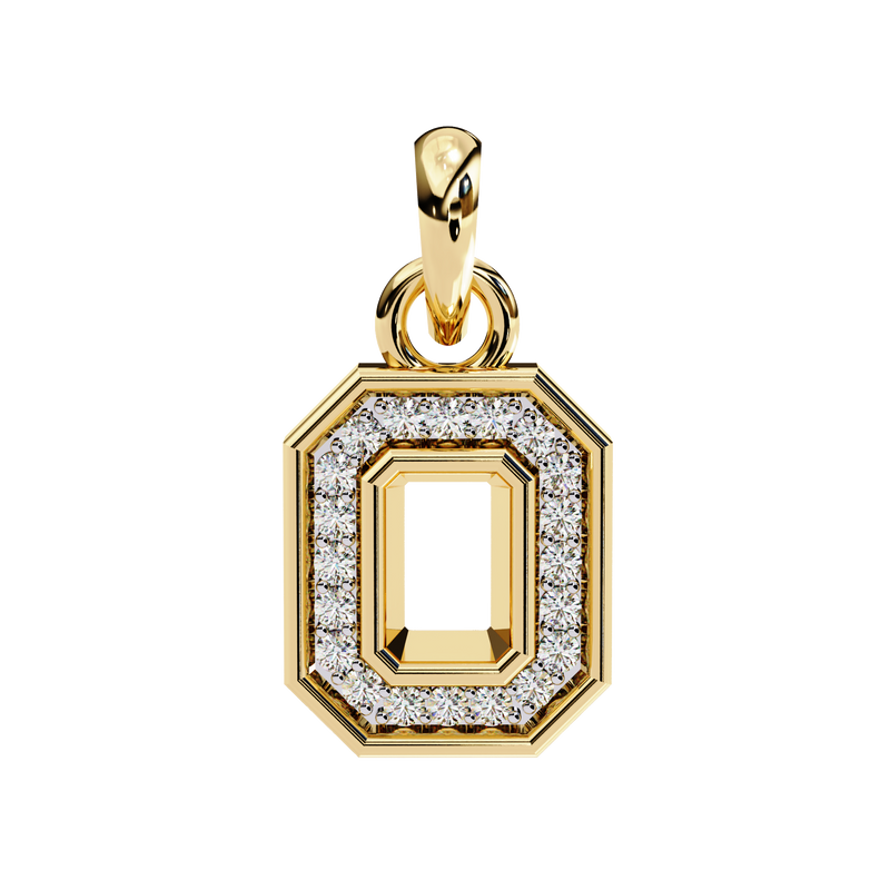 14K White Gold IGI Certified Round & Emerald Diamond Pendant – D-E Color, VVS–VS Clarity, Classic Bail