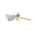 14K White Gold IGI Certified Marquise Diamond Cluster Earrings, D-E Color, VVS/VS Clarity