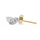 14K White Gold IGI Certified Marquise Diamond Cluster Earrings, D-E Color, VVS/VS Clarity