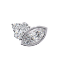 14K White Gold IGI Certified Marquise Diamond Cluster Earrings, D-E Color, VVS/VS Clarity