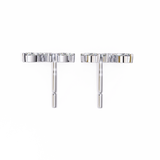 14K White Gold IGI Certified Marquise Diamond Cluster Earrings, D-E Color, VVS/VS Clarity