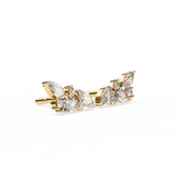 14K White Gold IGI Certified Marquise Diamond Cluster Earrings, D-E Color, VVS/VS Clarity