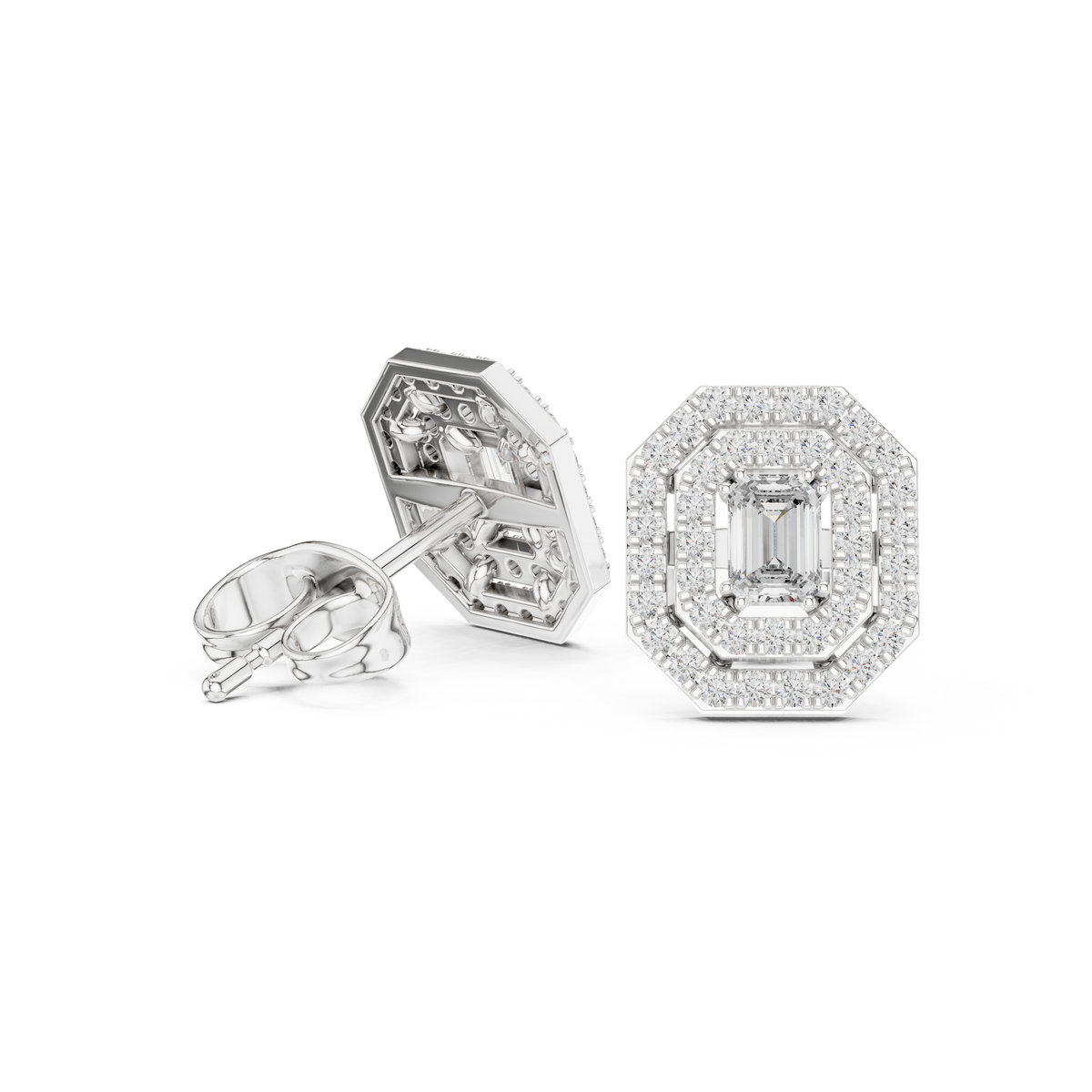 Earring 3#10001E_109_A_S - White Gold - Image