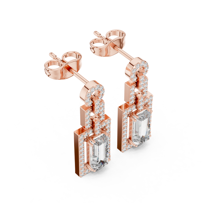 Earring 3#10005E_187_M - Rose Gold - Image