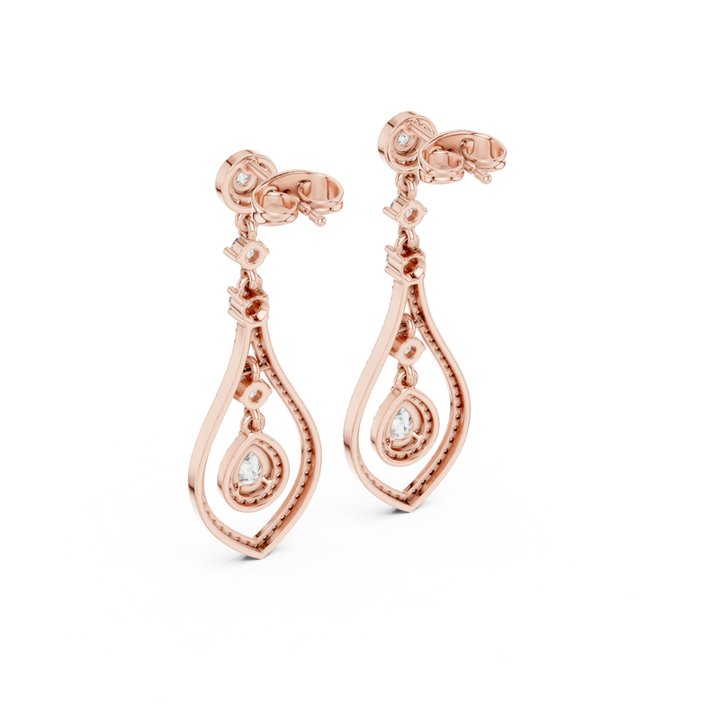 Earring 3#10006E_115_M - Rose Gold - Image