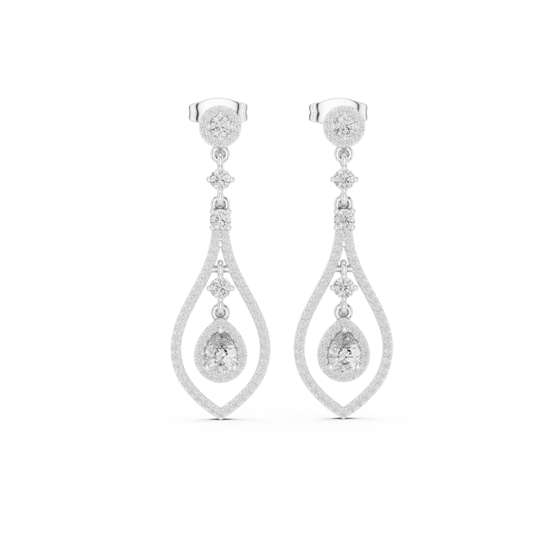 Earring 3#10006E_115_M - White Gold - Image