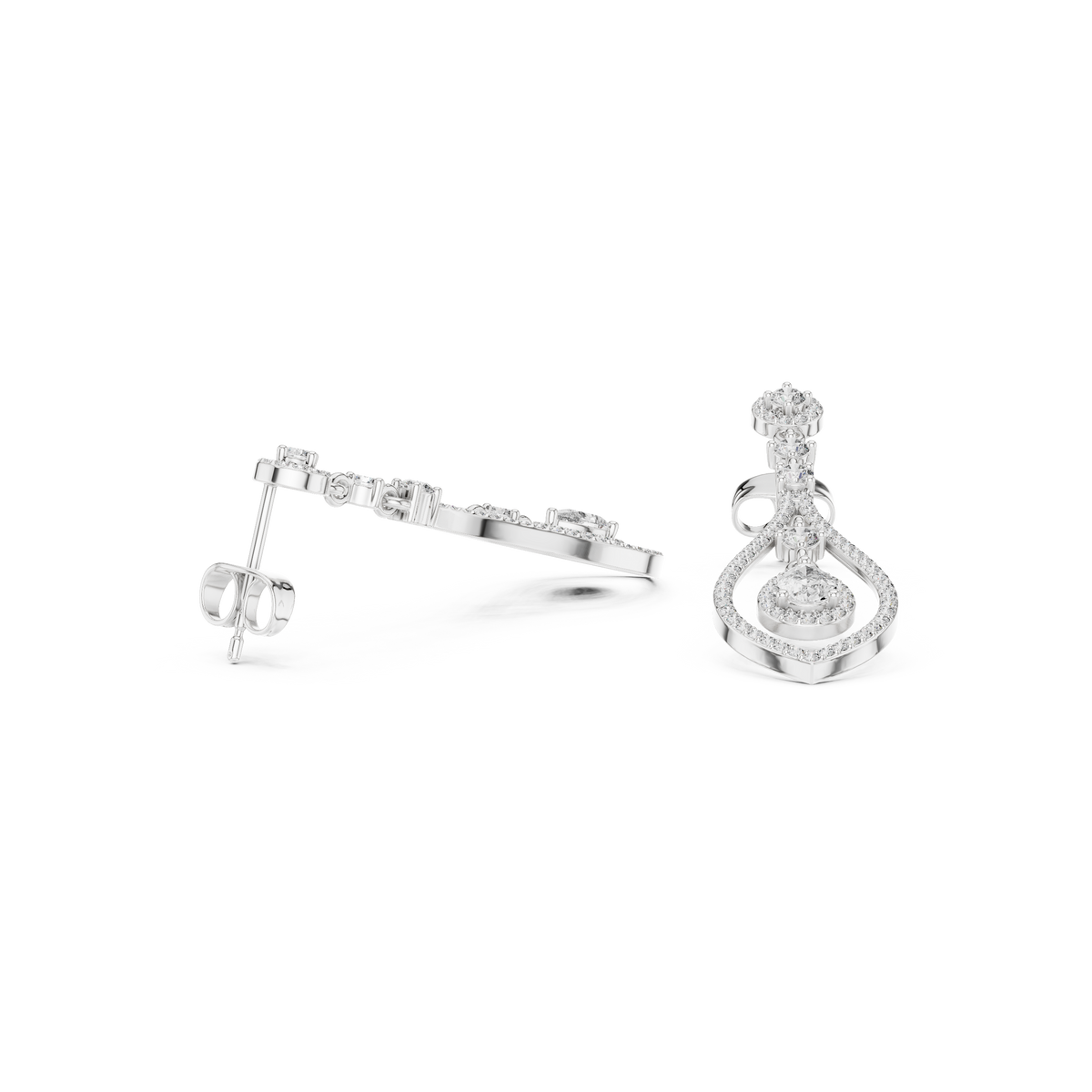 Earring 3#10006E_115_M - White Gold - Image