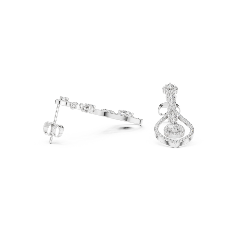 Earring 3#10006E_115_M - White Gold - Image