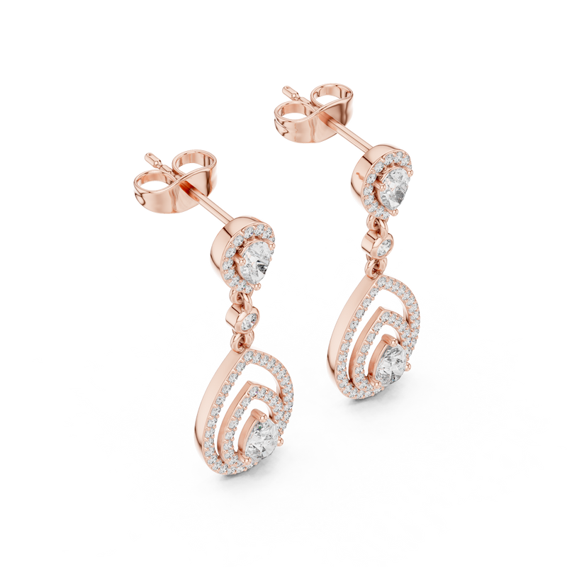 Earring 3#10007E_116_M - Rose Gold - Image