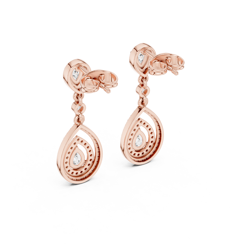 Earring 3#10007E_116_M - Rose Gold - Image
