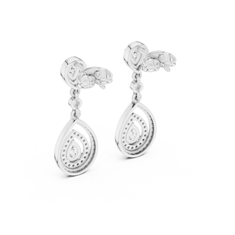 Earring 3#10007E_116_M - White Gold - Image