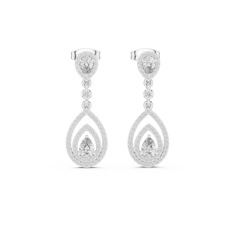 Earring 3#10007E_116_M - White Gold - Image