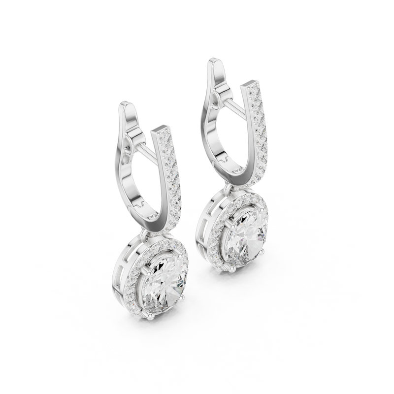 Earring 3#10009E_137_M@7 - White Gold - Image