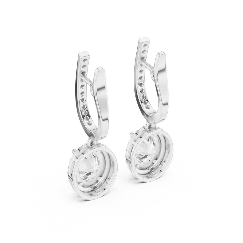 Earring 3#10009E_137_M@7 - White Gold - Image
