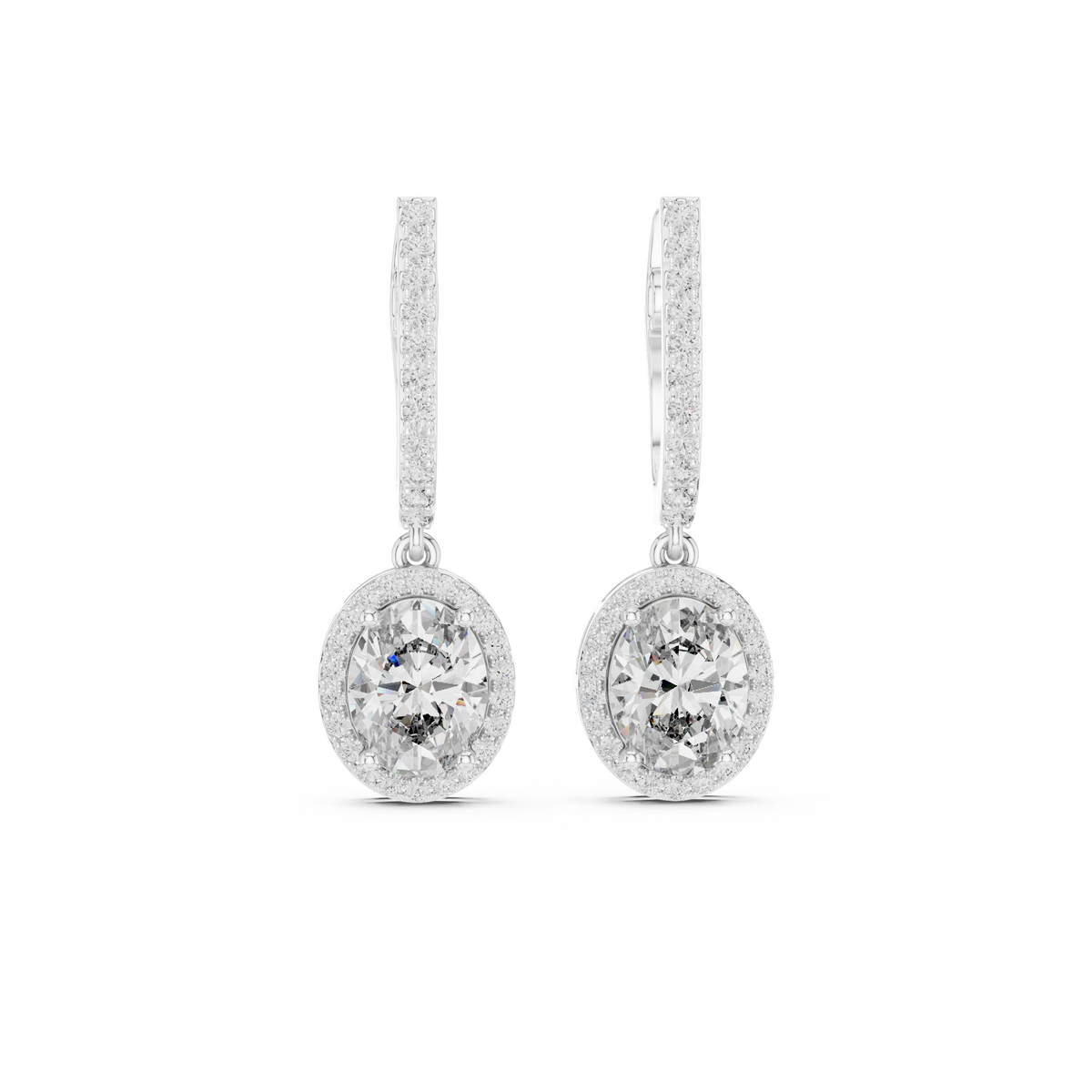 Earring 3#10009E_137_M@7 - White Gold - Image